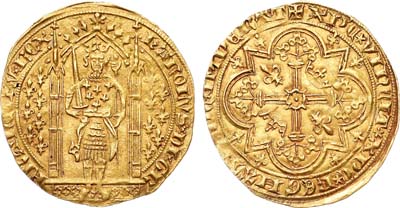 Лот №533,  Франция. Королевство. Король Карл V Валуа. Франк 1364-1380 гг.