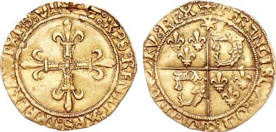 Лот №535,  Франция. Королевство. Король Франциск I. Экю 1515-1547 гг.