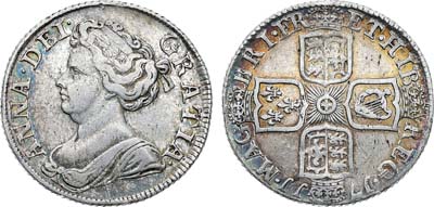 Лот №541,  Великобритания. Королева Анна. Шиллинг 1711 года.