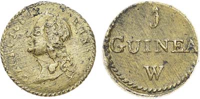 Лот №543,  Великобритания. Король Георг II. Экзагий (1 гинея) 1727-1760 гг.