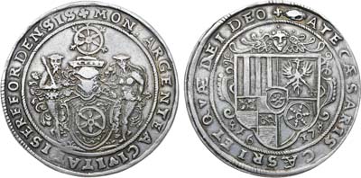 Лот №552,  Германия. Тюрингия. Город Эрфурт. Талер 1617 года.