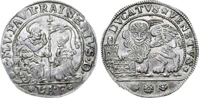Лот №576,  Италия. Венецианская республика. Дож Паоло Ренье. Дукат 1779-1789 гг (L•A•F).