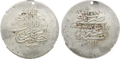 Лот №733,  Крымское ханство. Хан Шихин-Гирей. III монетная реформа. Куруш (полтина) 1777 года (5-й год правления). В слабе CPRC XF DETAILS.