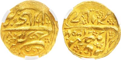 Лот №986,  Бухарский эмират. Эмир Сеид Абдулахад-хан. Тилля 1889-1890 гг (1307 г.х). В слабе CPRC MS 62.