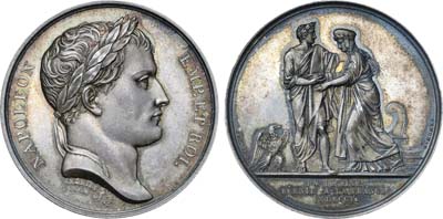Лот №9,  Коллекция. Франция. Первая империя. Император Наполеон Бонапарт. Медаль 1805 года. Присоединение Лигурийской республики к Франции.