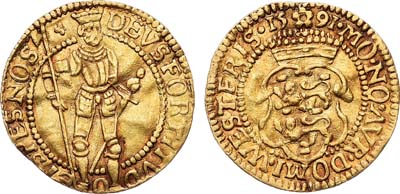 Лот №114,  Нидерланды. Западная Фрисландия. Дукат 1591 года.