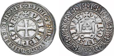 Лот №115,  Франция. Королевство. Король Филипп IV Красивый. Турский грош 1290-1295 гг.