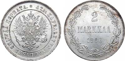 Лот №896, 2 марки 1906 года. L. В слабе ННР MS 64.