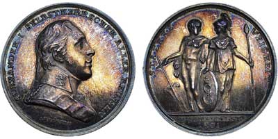 Лот №455, Медаль 1801 года. В честь восшествия Императора Александра I на престол.