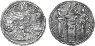 Лот №105,  Государство Сасанидов. Шахиншах Бахрам II. Драхма 276-293 гг.