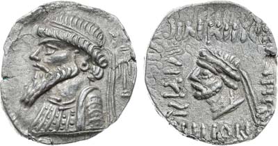 Лот №109,  Царство Элам (Элимаида). Царь Камнаскир V. Тетрадрахма 54-33 гг. до н.э.