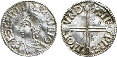 Лот №111,  Англия. Королевство. Король Этельред II Неразумный. Пенни  978-1016 гг.