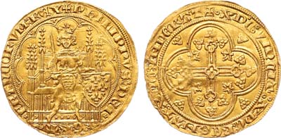 Лот №129,  Франция. Королевство. Король Филипп VI Валуа. Экю 1328-1350 гг.