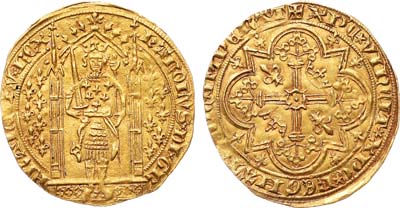 Лот №130,  Франция. Королевство. Король Карл V Валуа. Франк 1364-1380 гг.