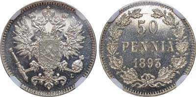 Лот №179, 50 пенни 1893 года. L.