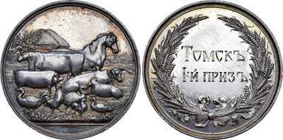 Лот №711, Медаль 1900 года. За достижения в сельском хозяйстве.