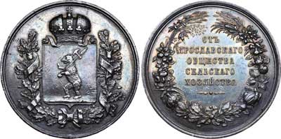 Лот №753, Медаль 1914 года. От Ярославского общества сельского хозяйства.