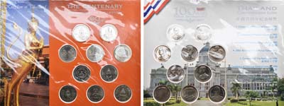 Артикул №21-11729,  Таиланд. Набор монет. 100 лет развития нации.