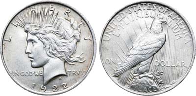Артикул №21-20289,  США. 1 доллар 1922 года.