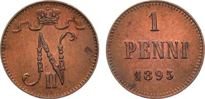 Артикул №22-00367, 1 пенни 1895 года.