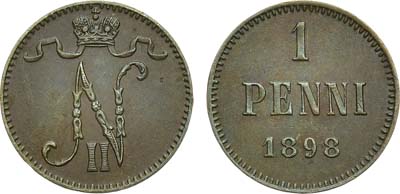 Артикул №22-00406, 1 пенни 1898 года.