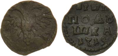 Артикул №22-03998, Полушка 1719 года.