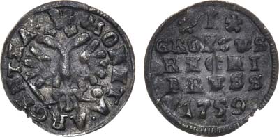 Артикул №21-11748, 1 грош 1759 года.