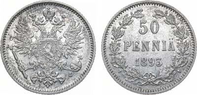 Артикул №23-12149, 50 пенни 1893 года. L.