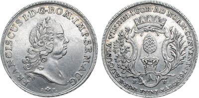 Артикул №25-19249,  Священная Римская империя. Вольный город Аугсбург. С титулом Императора Франца I. "Конвенционный" талер 1765 года.