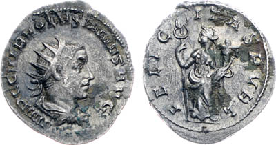 Артикул №25-19251,  Римская империя. Император Волузиан. Антониниан 252 года.