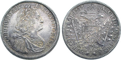 Артикул №25-19435,  Священная Римская империя. Австрия. Император Карл VI Габсбург. Талер 1737 года.