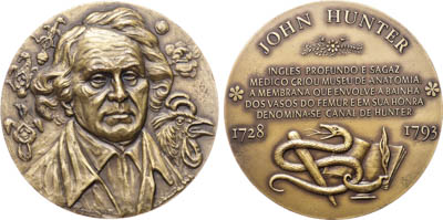 Артикул №25-20313,  Португалия. Медаль. Джон Хантер.