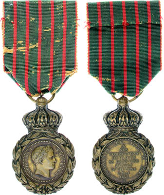 Артикул №25-19988,  Франция. Империя. Император Наполеон III. Медаль 1857 года. "Святой Елены".