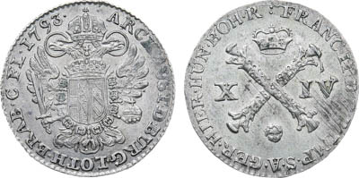 Артикул №25-25545,  Австрийские Нидерланды. С титулом императора Франца II. 14 лиардов 1793 года.